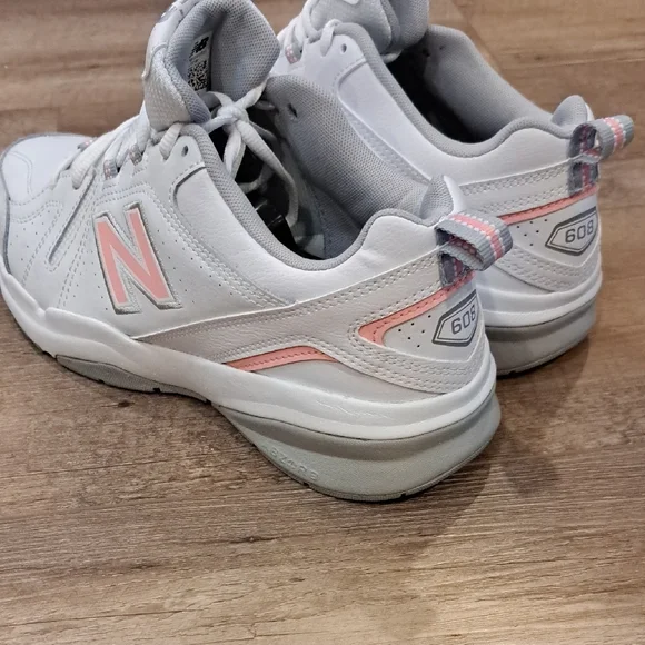 New Balance 608 White with Pink Accents - Picture 11 of 15